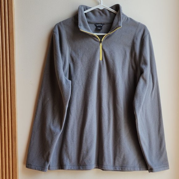 Eddie Bauer Gray Quarter Zip Fleece Pullover Size XL - Picture 5 of 15